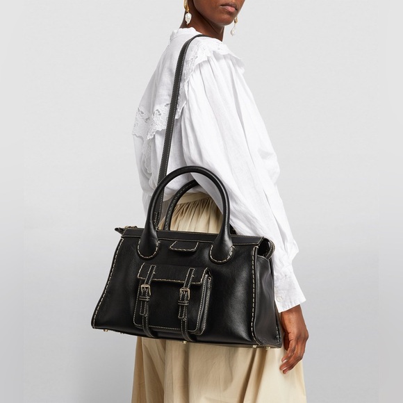 Chloe Handbags - CHLOE EDITH Medium Leather Shoulder Bag